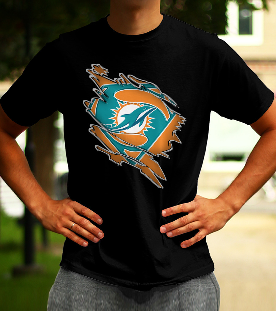 Miami Dolphins Superman Logo Fusion T-Shirt