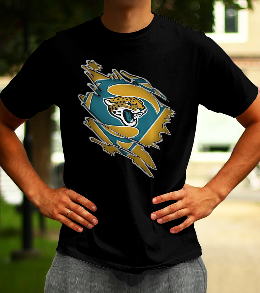 Jaguars Superman Logo Jaguar Emblem Fusion T-Shirt
