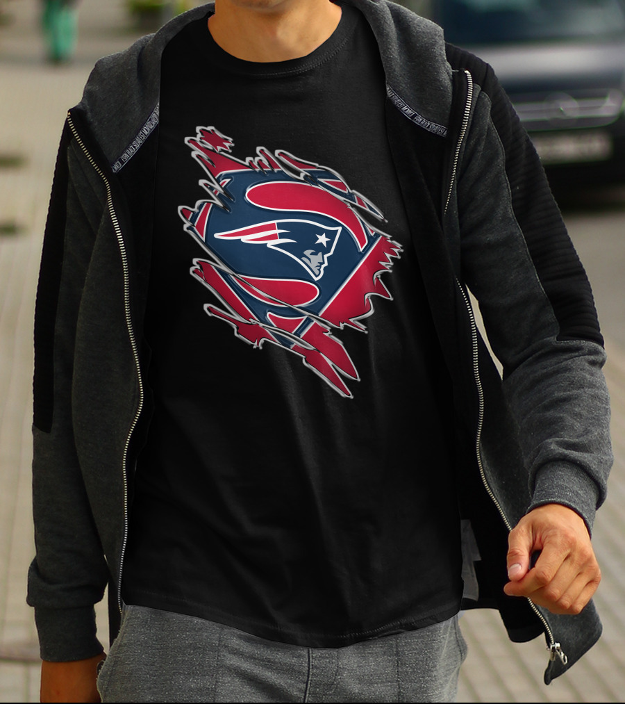 New England Patriots Superman Logo Mashup T-Shirt