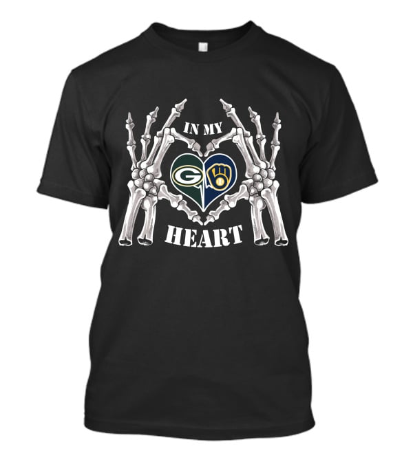In My Heart Packers Brewers T-Shirt