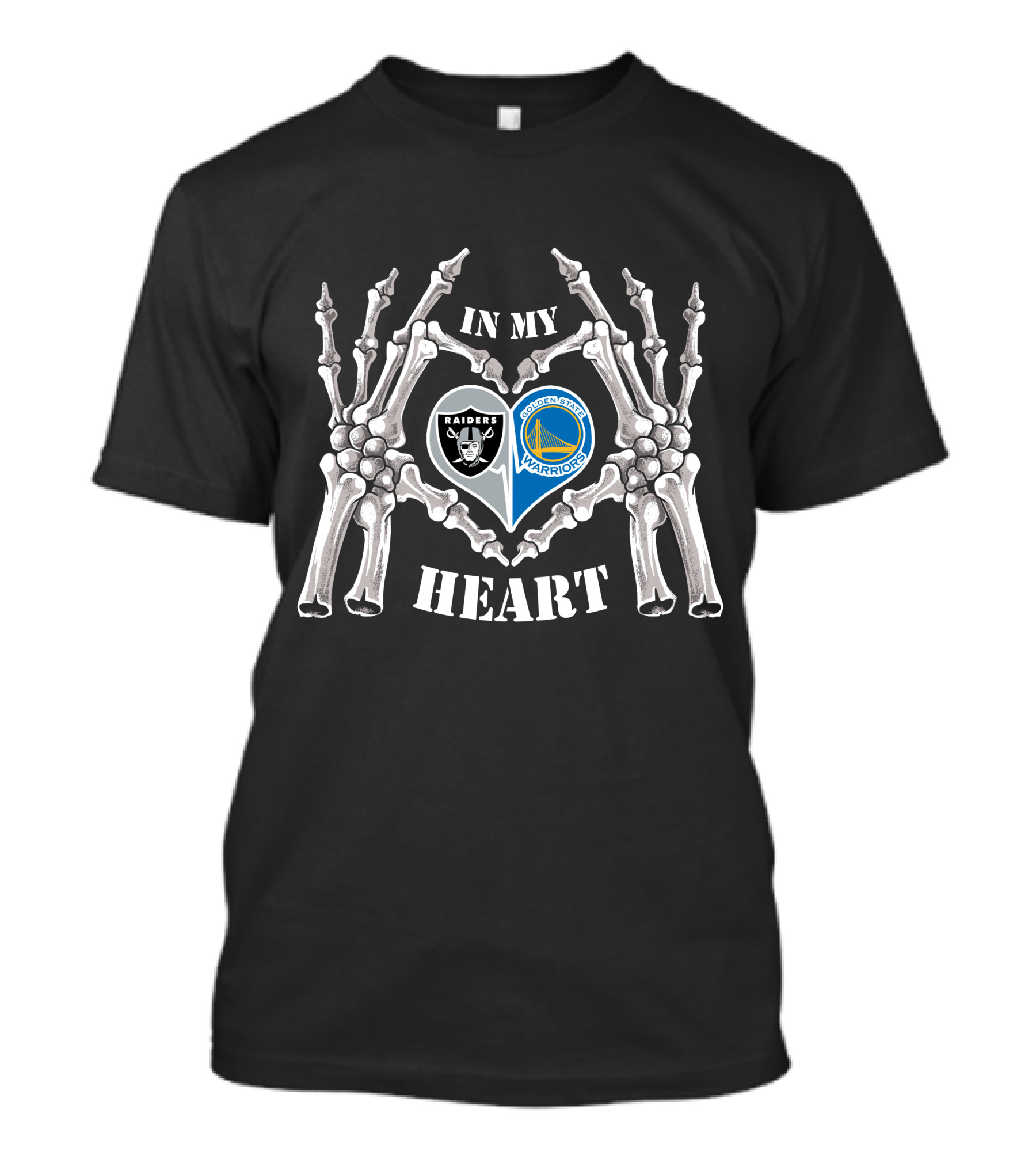In My Heart Raiders Golden State Warriors T-Shirt
