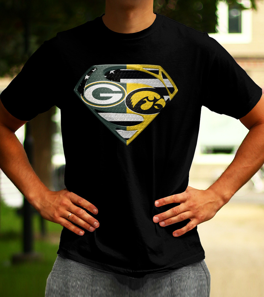 Green Bay Packers Iowa Hawkeyes Super Shield Combo T-Shirt