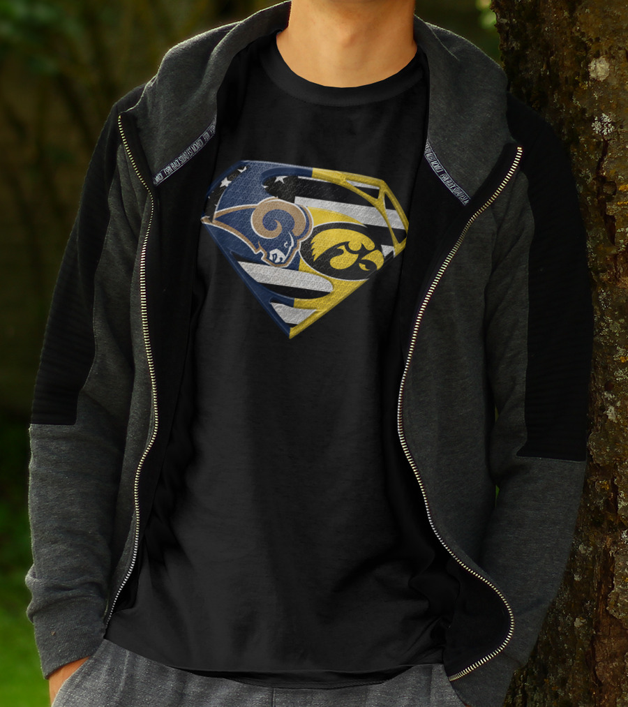 Los Angeles Rams Iowa Hawkeyes Superhero Mashup Spm T-Shirt