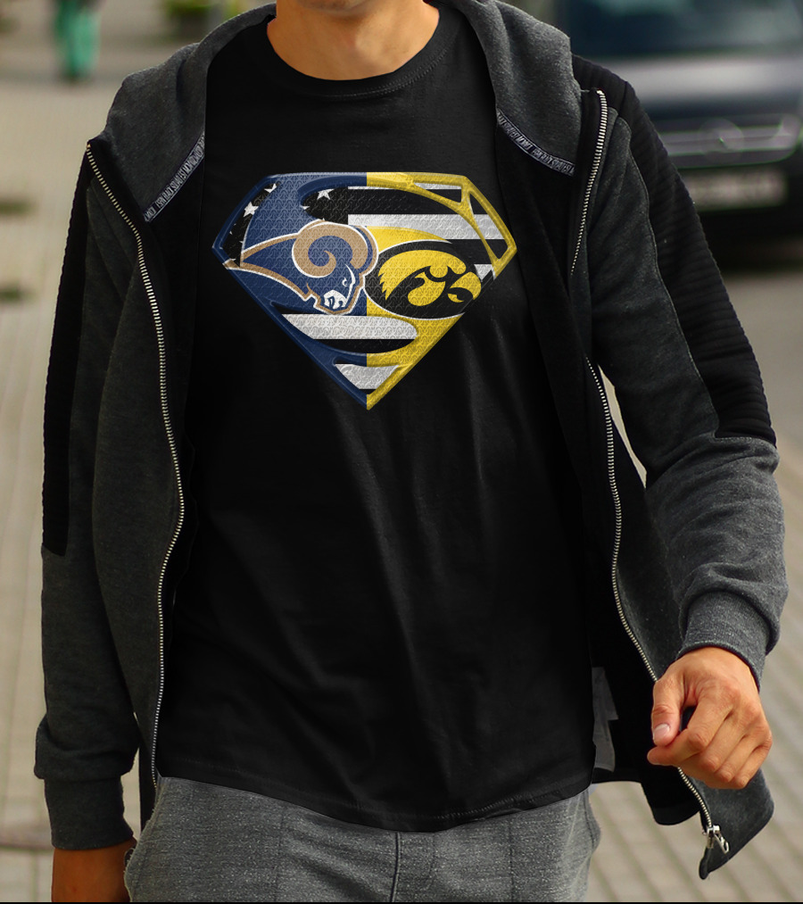 Los Angeles Rams Iowa Hawkeyes Superhero Mashup Spm T-Shirt