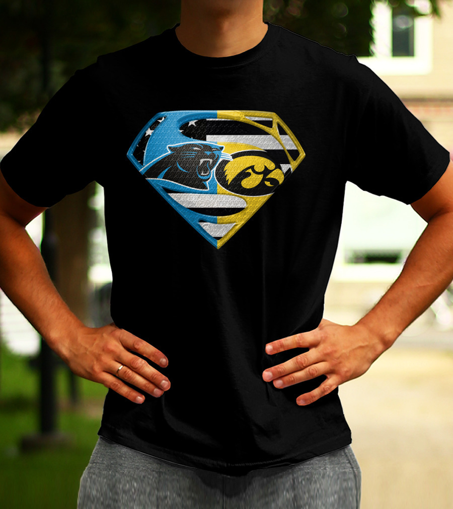 Superman Panthers Hawkeyes Mashup Logo Spm T-Shirt