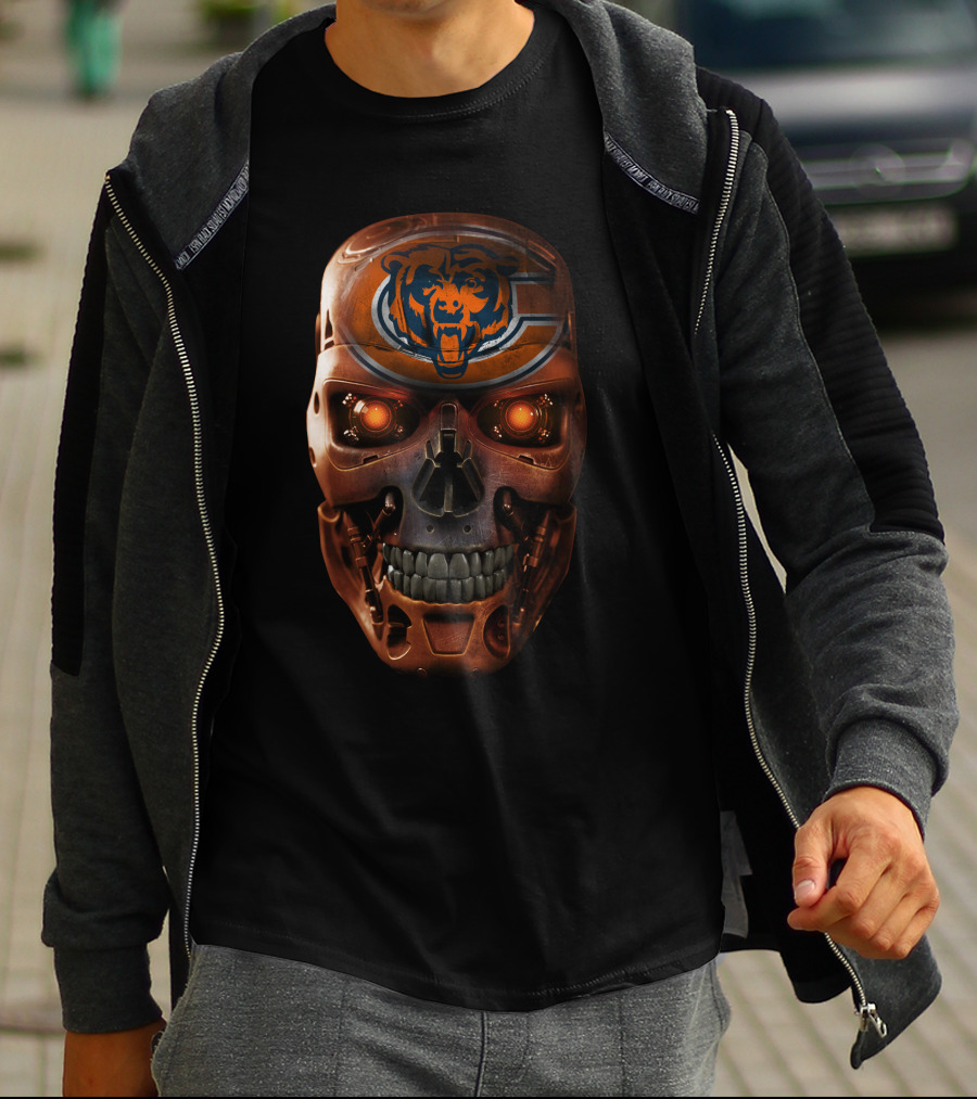Chicago Bears Skull Terminator T-Shirt