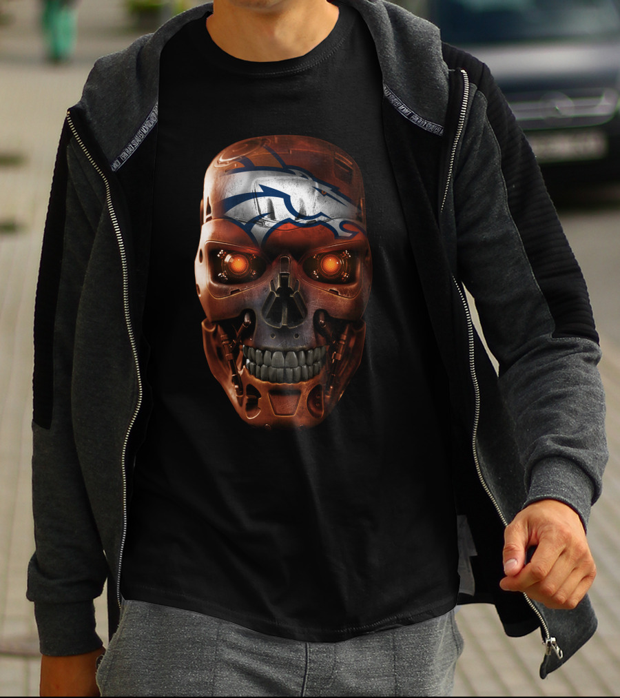 Broncos Skull Terminator Face T-Shirt