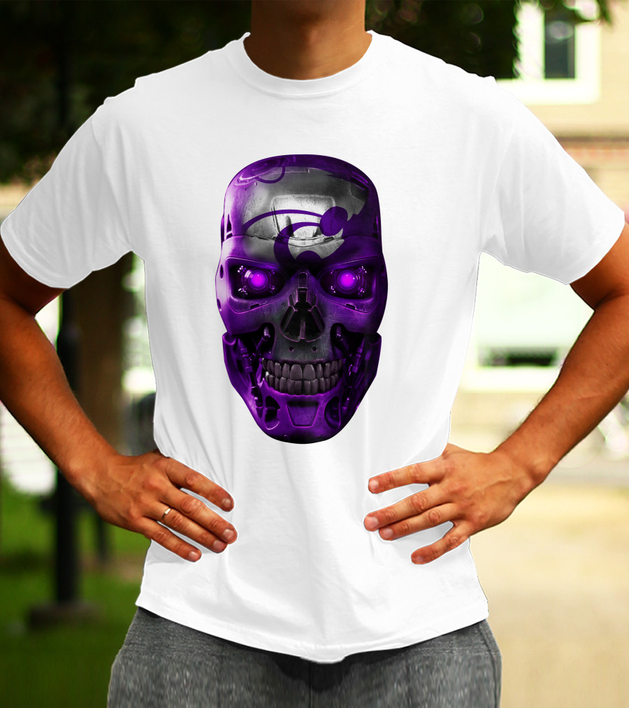 KANSAS STATE WILDCATS PURPLE SKULL T-Shirt