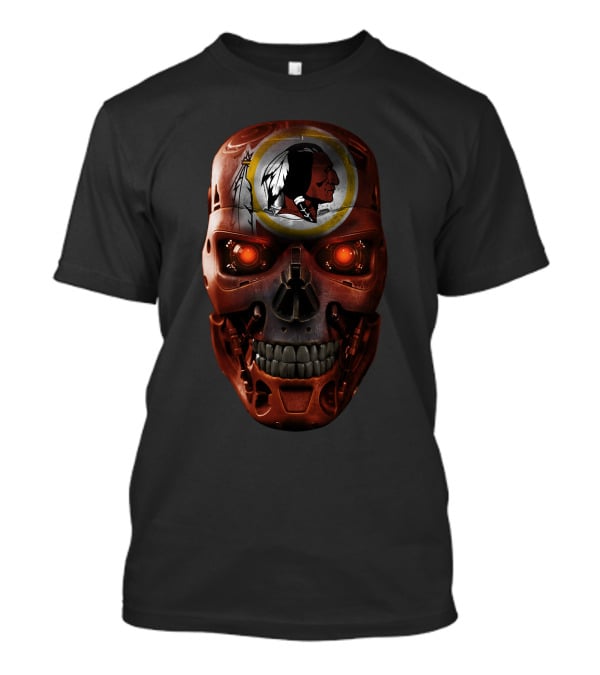 Skull Redskins Terminator Head T-Shirt