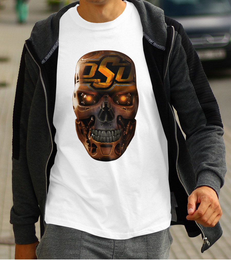OSU Cowboys Skull Mechanic T-Shirt