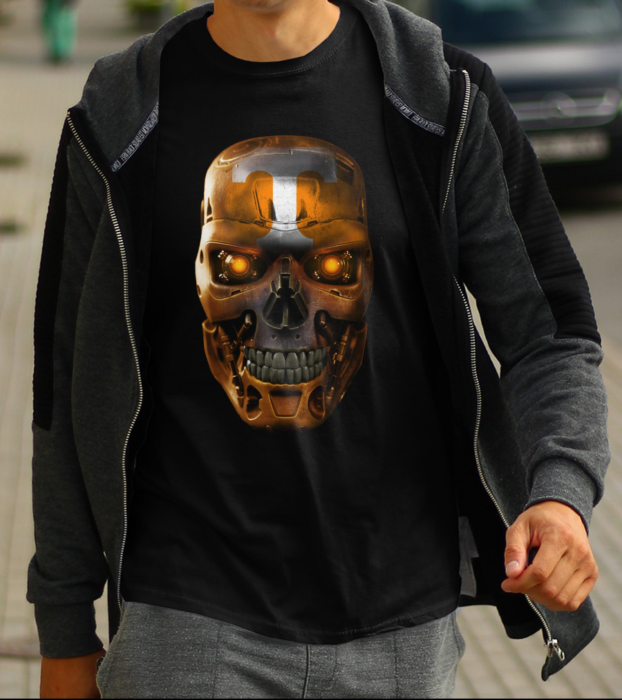SKULL VOLUNTEERS TERMINATOR TENNESSEE FOOTBALL AI T-Shirt