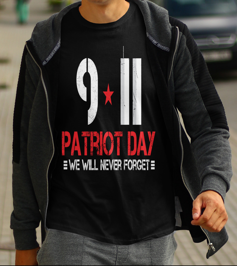 9 11 Patriot Day We Will Never Forget Twin Towers T-Shirt