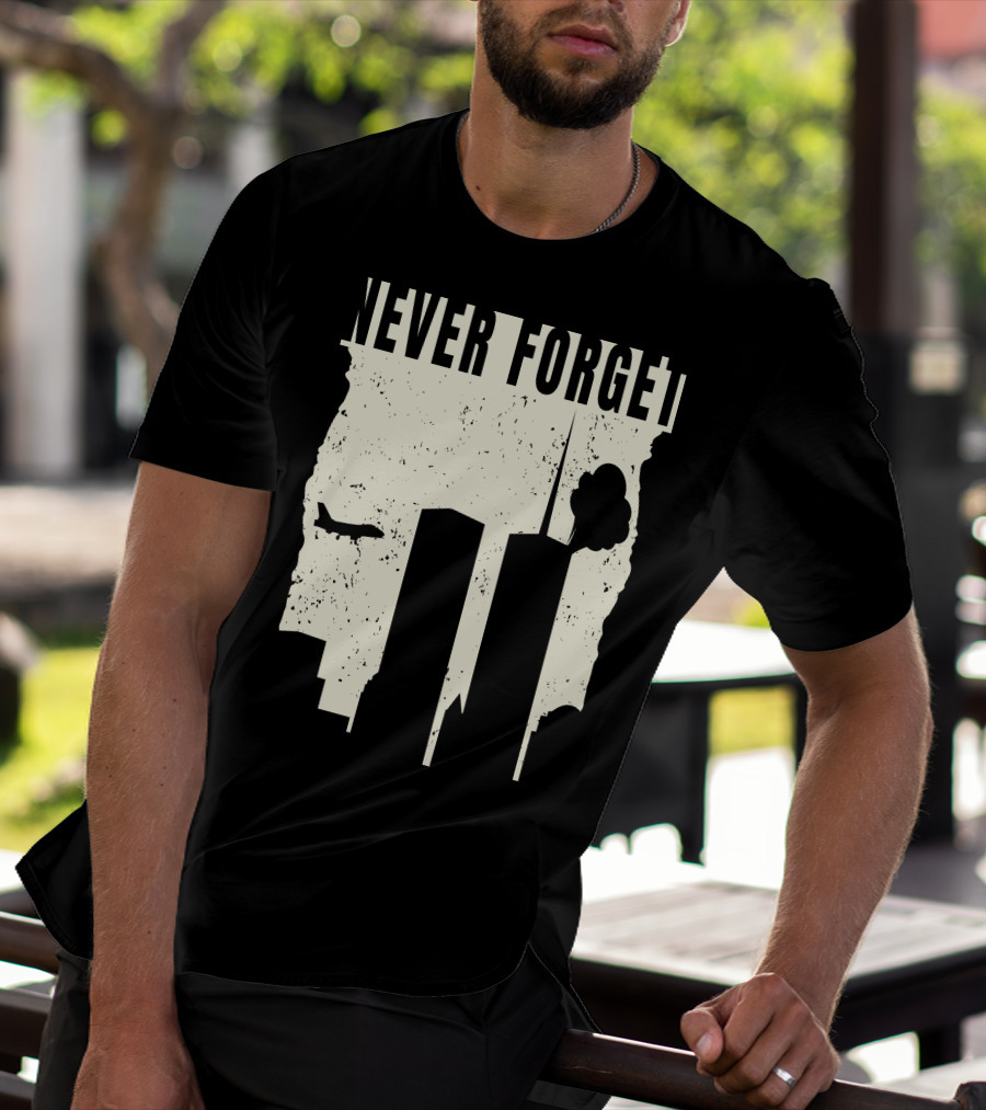 Never Forget 11Th Attacks Twin Towers Memorial T-Shirt