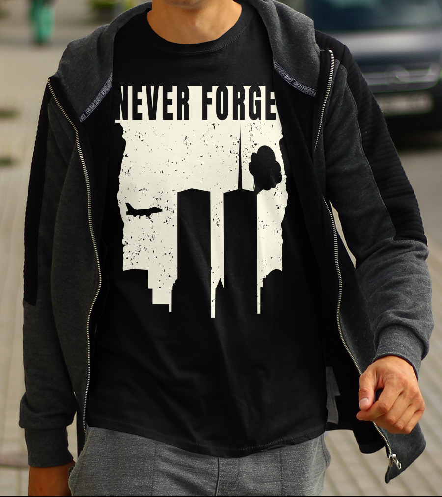 Never Forget 11Th Attacks Twin Towers Memorial T-Shirt