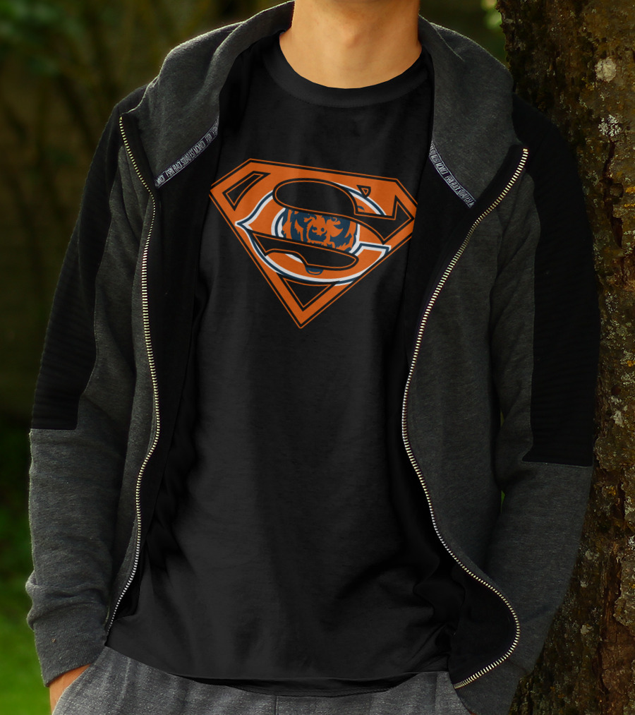Superman Chicago Bears Logo Combination T-Shirt