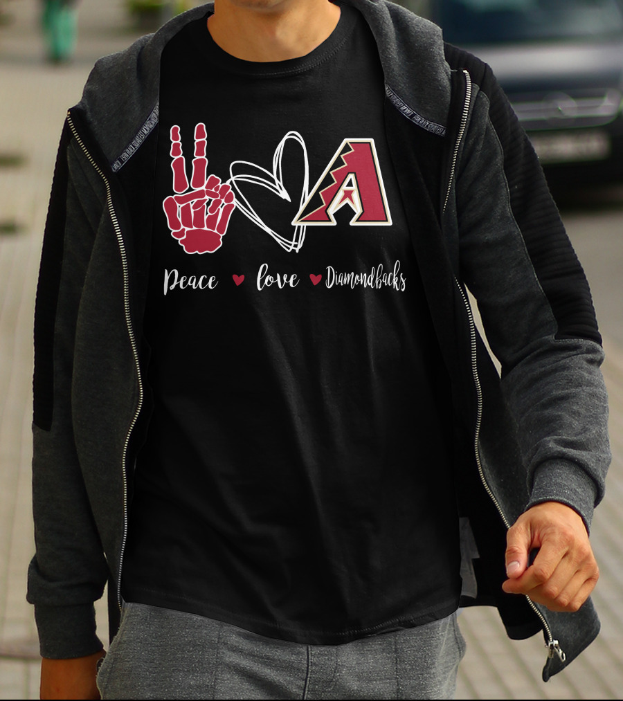 Peace Love Arizona Diamondbacks T-Shirt