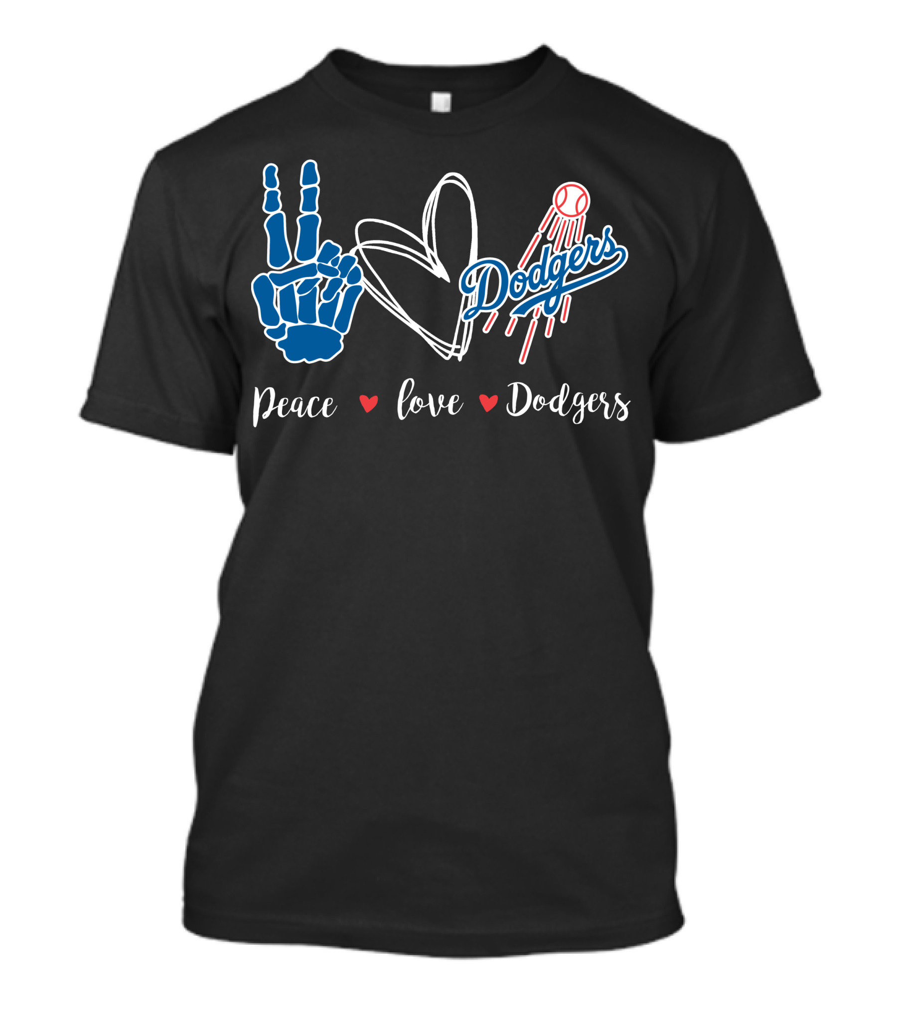 Peace Love Dodgers T-Shirt