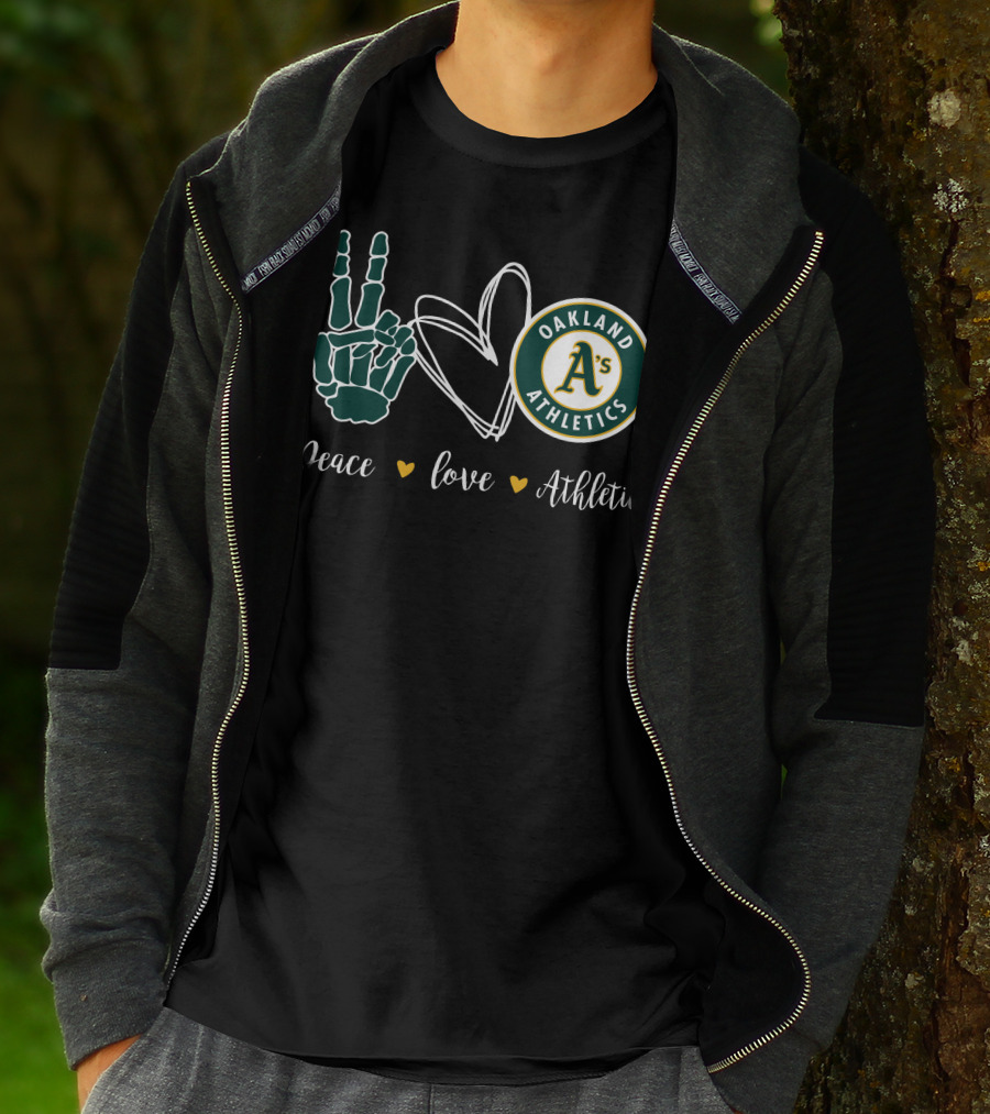 Peace Love Oakland Athletics T-Shirt