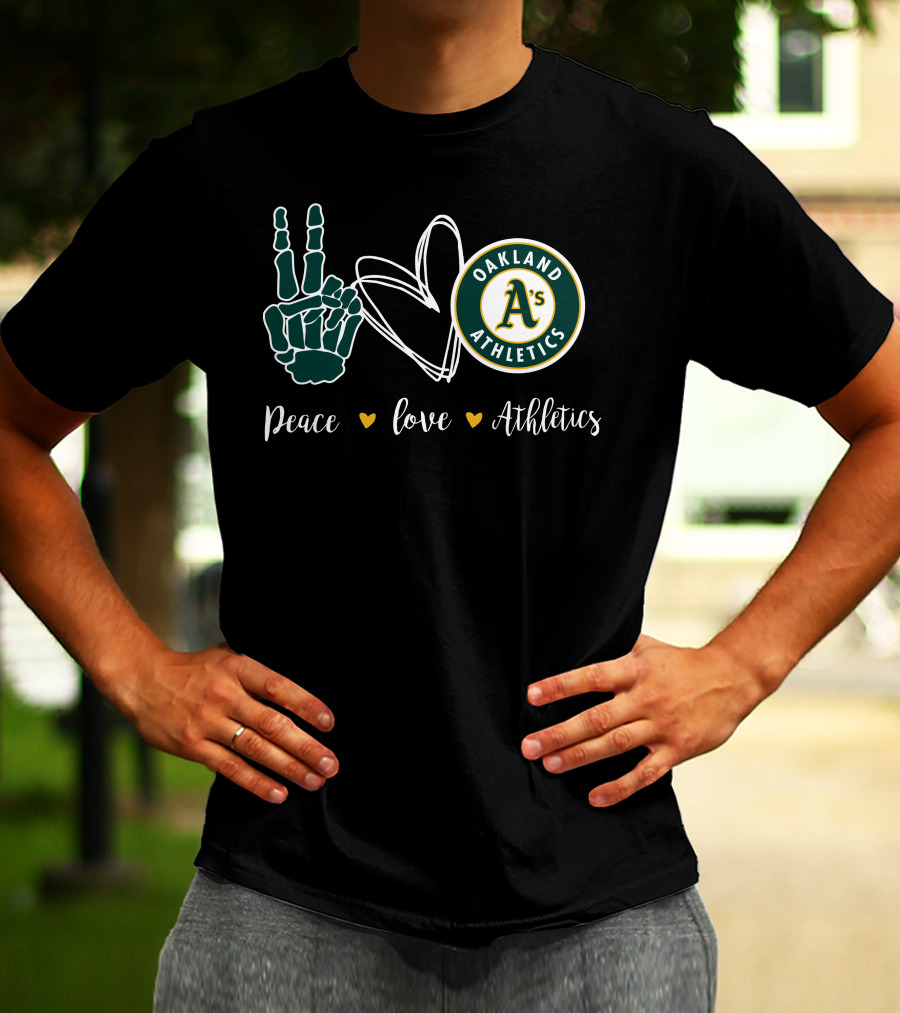 Peace Love Oakland Athletics T-Shirt
