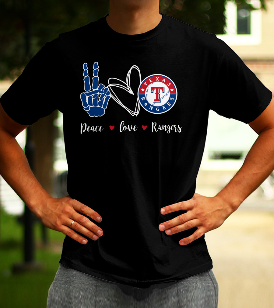 Peace Love Texas Rangers T-Shirt