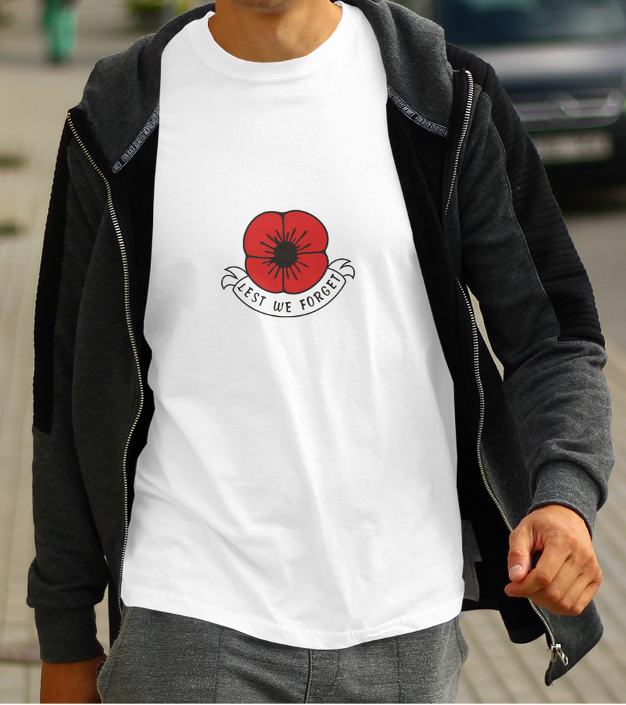 Lest We Forget Remembrance Poppy T-Shirt