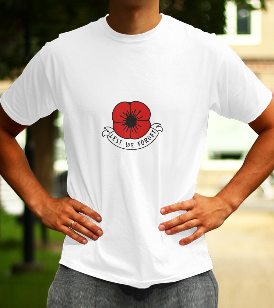 Lest We Forget Remembrance Poppy T-Shirt