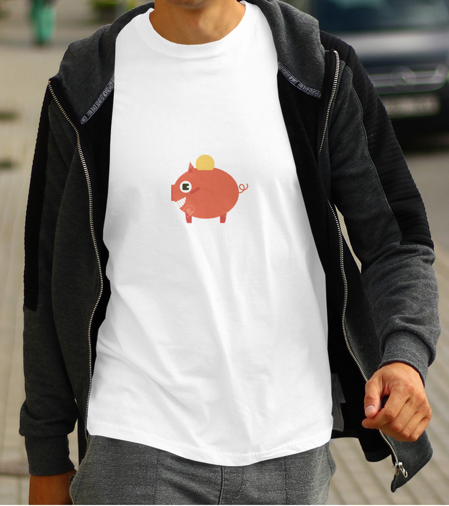 Coin Piggy Bank Band T-Shirt