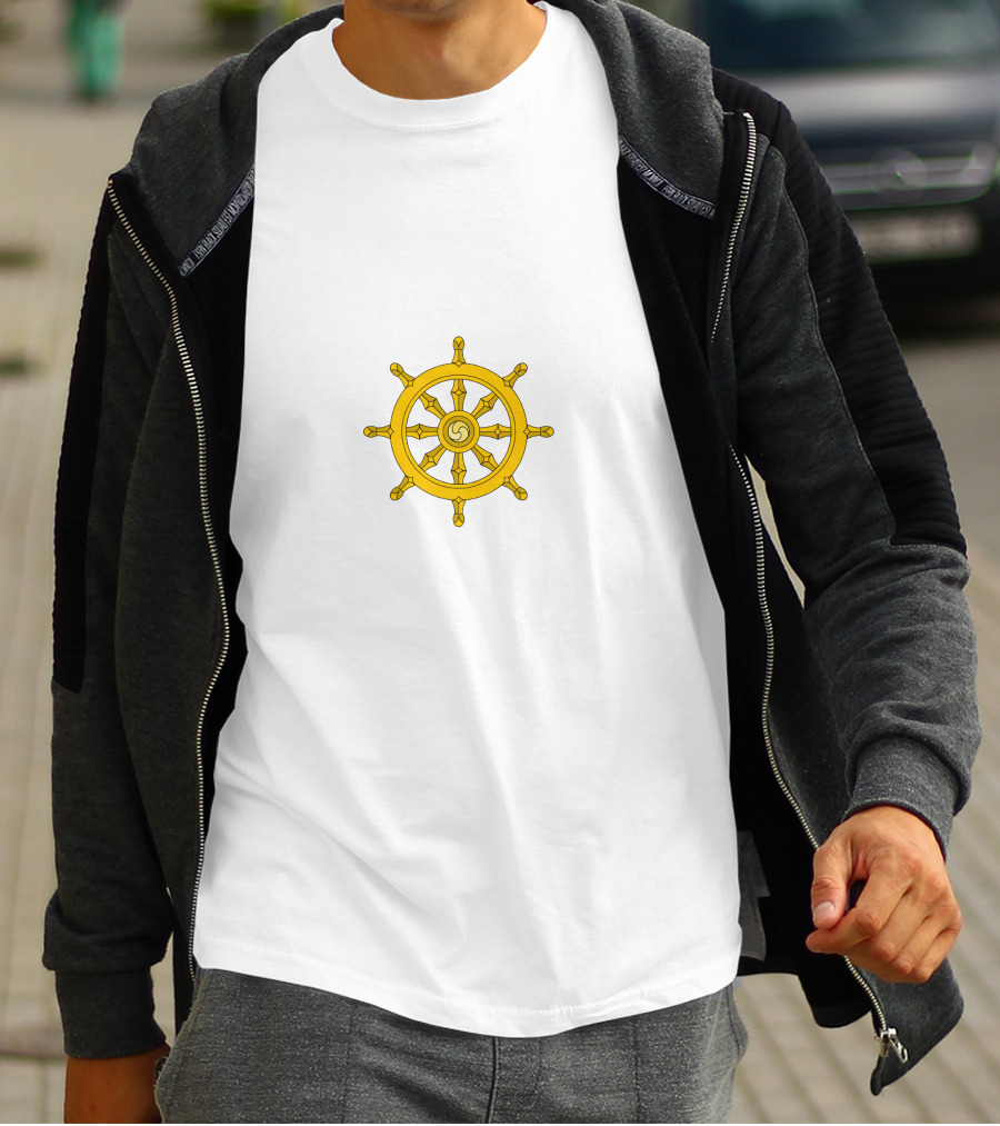 Jhene Aiko Yellow Nautical Wheel T-Shirt