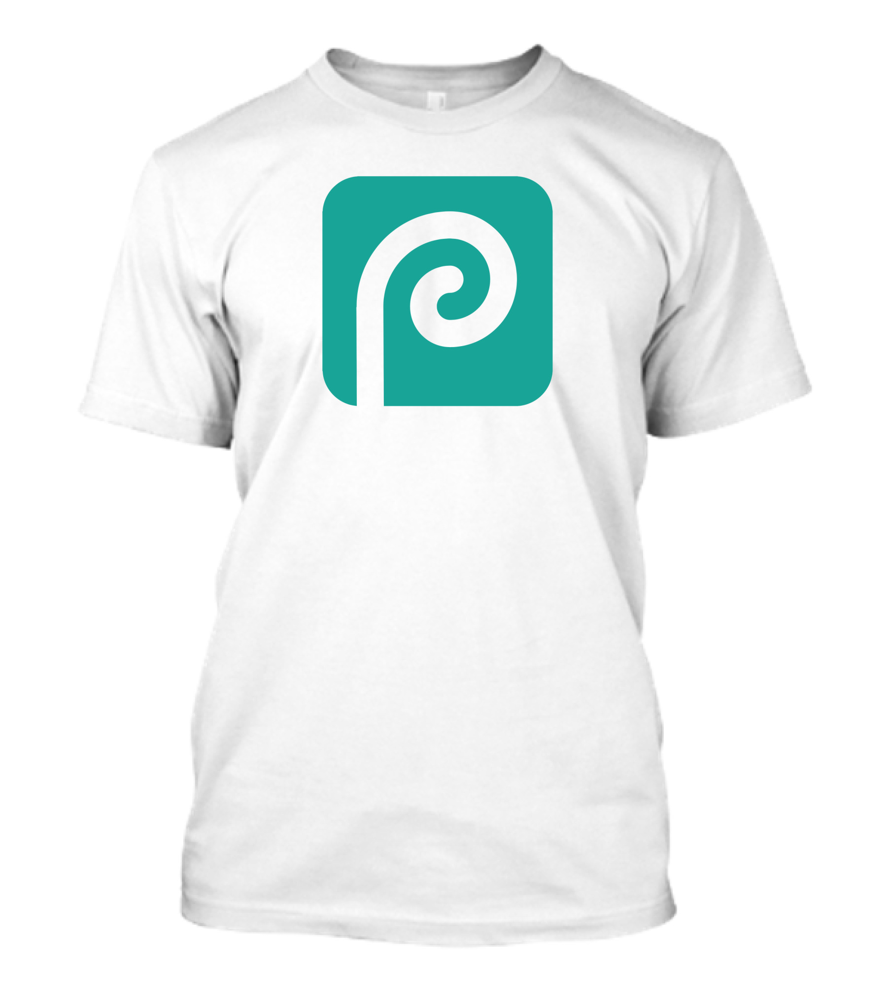 Photopea Logo Green Square Icon With White Curved P T-Shirt