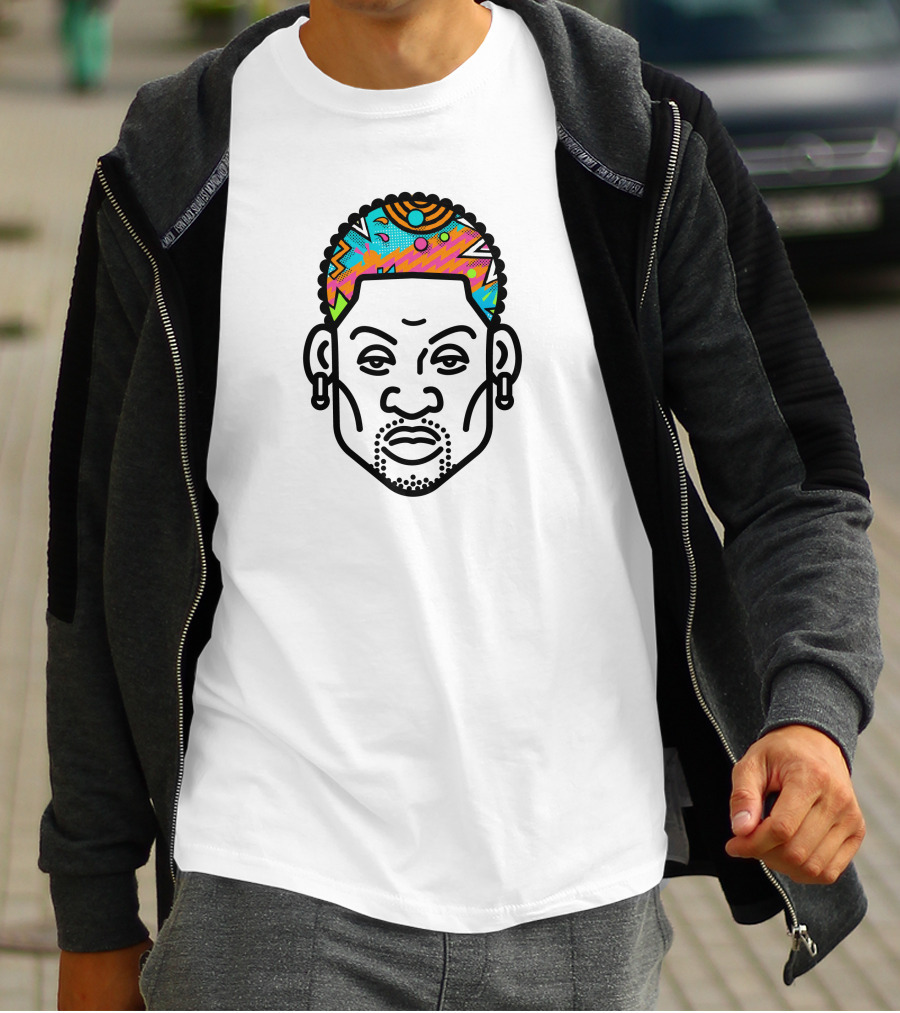 Dennis Rodman Colorful Hair T-Shirt
