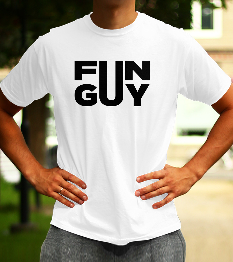 FUN GUY Text Bold Uppercase Letters T-Shirt