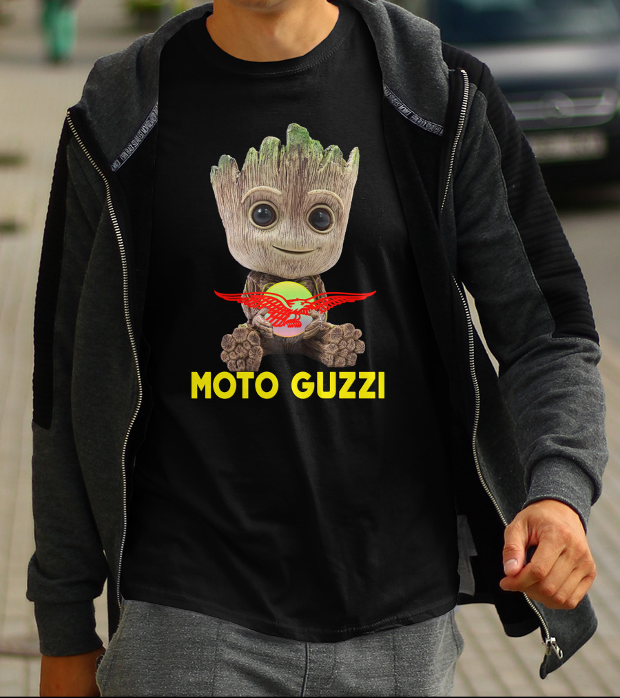 MOTO GUZZI GUZZI Baby Tree Character Holding Red Eagle T-Shirt