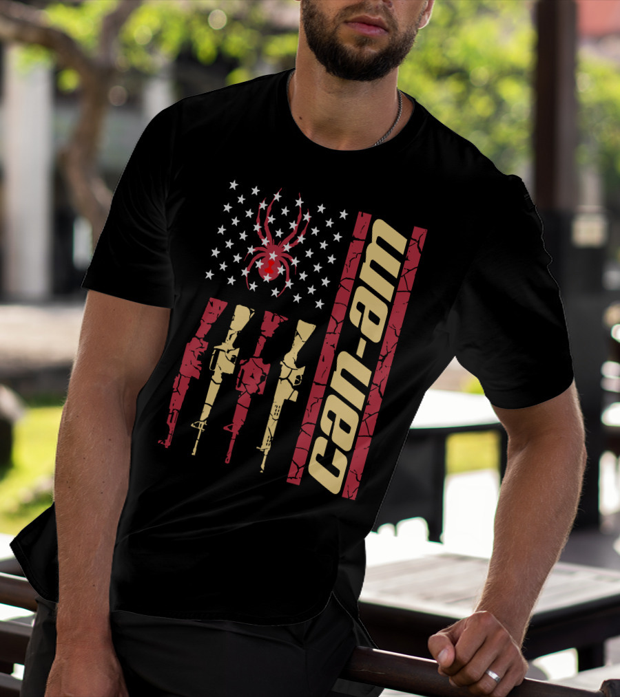CAN-AM Spider Rifle American Flag T-Shirt