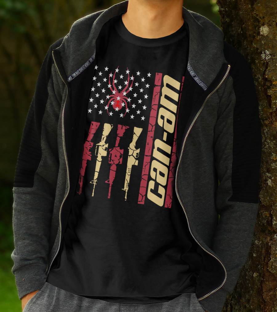 CAN-AM Spider Rifle American Flag T-Shirt
