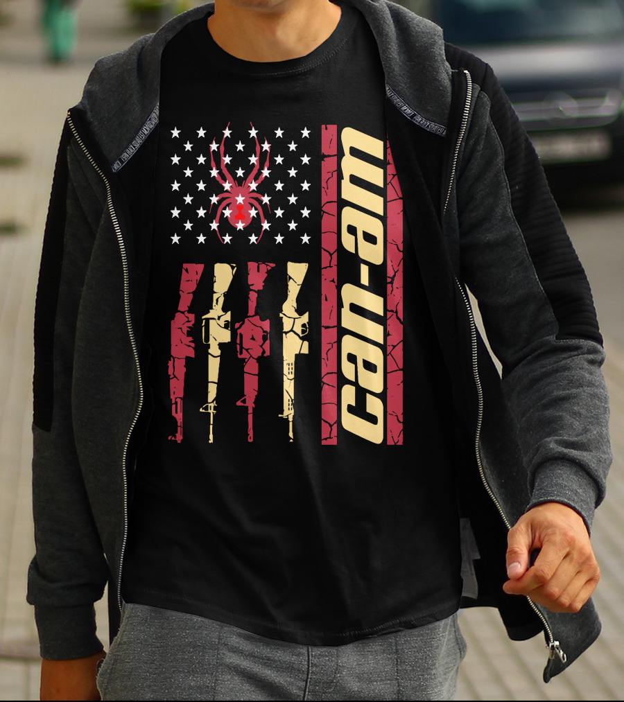 CAN-AM Spider Rifle American Flag T-Shirt
