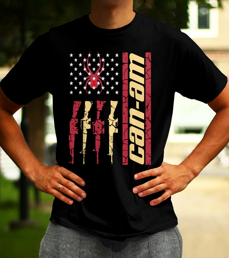 CAN-AM Spider Rifle American Flag T-Shirt