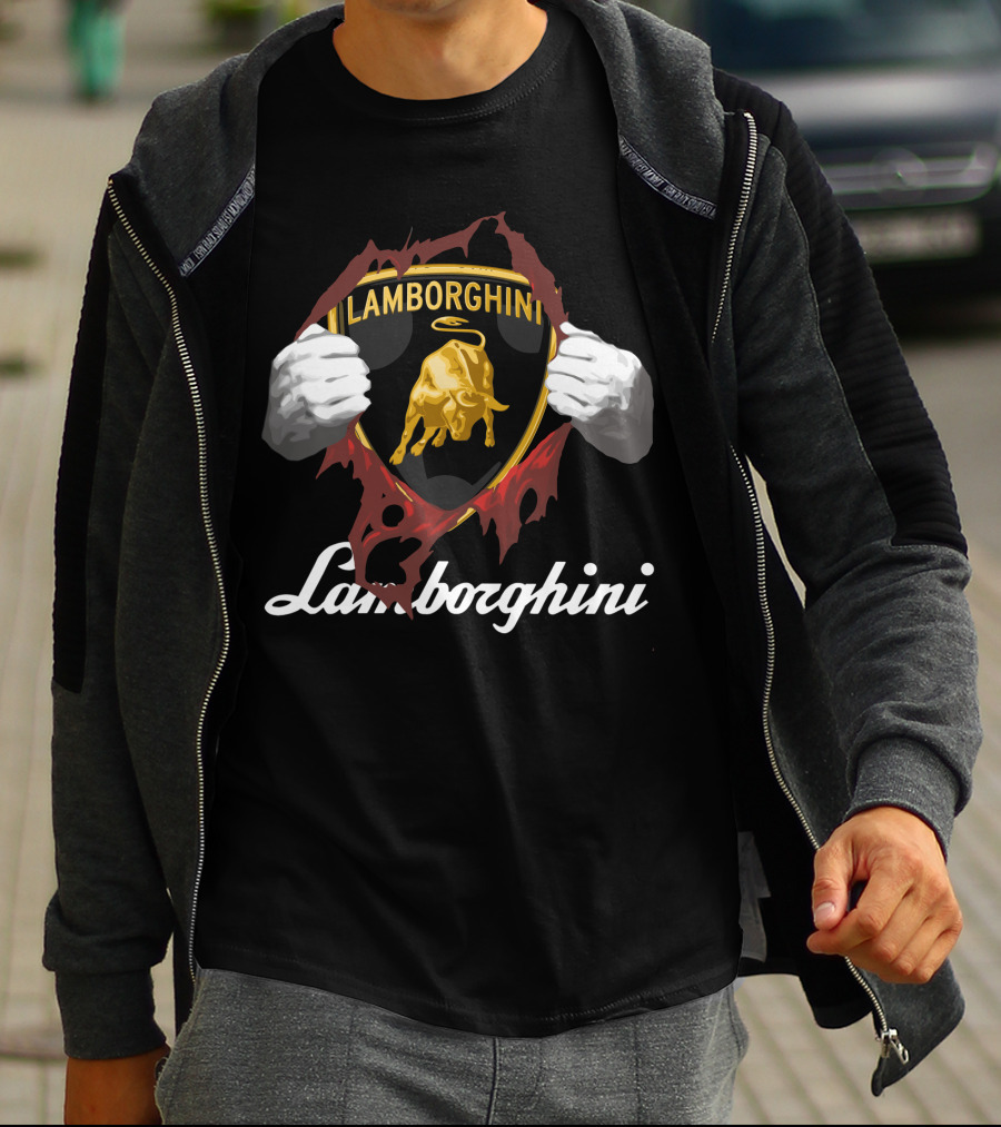 Lamborghini Bull Logo Tear Effect T-Shirt