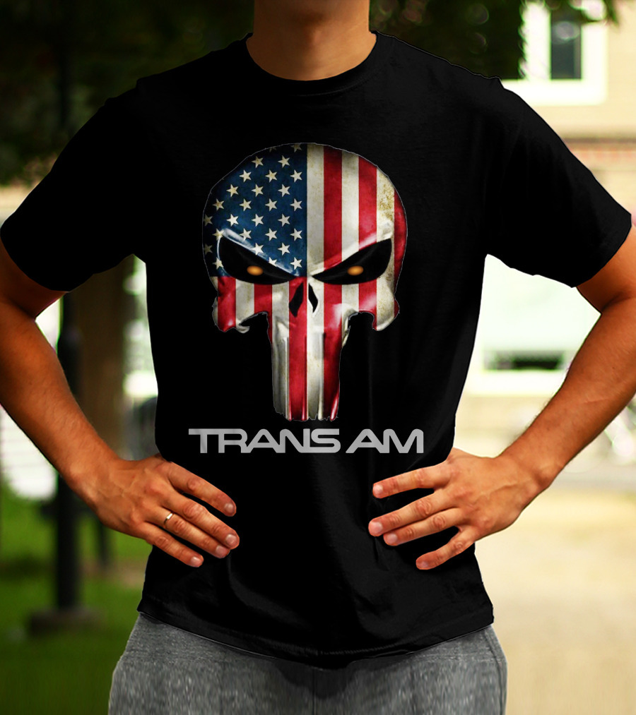 Trans Am American Flag Skull T-Shirt