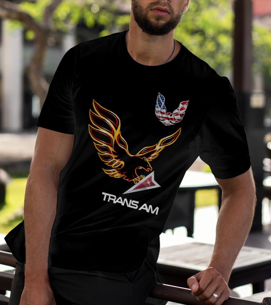 TRANSAM Firebird Eagle American Flag T-Shirt