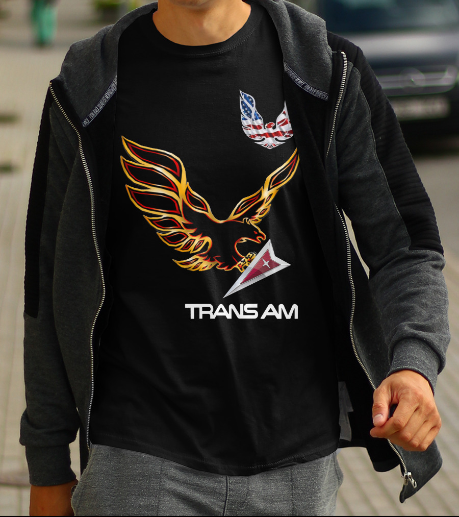TRANSAM Firebird Eagle American Flag T-Shirt