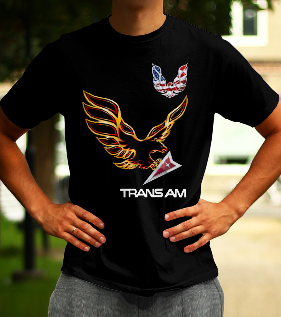 TRANSAM Firebird Eagle American Flag T-Shirt
