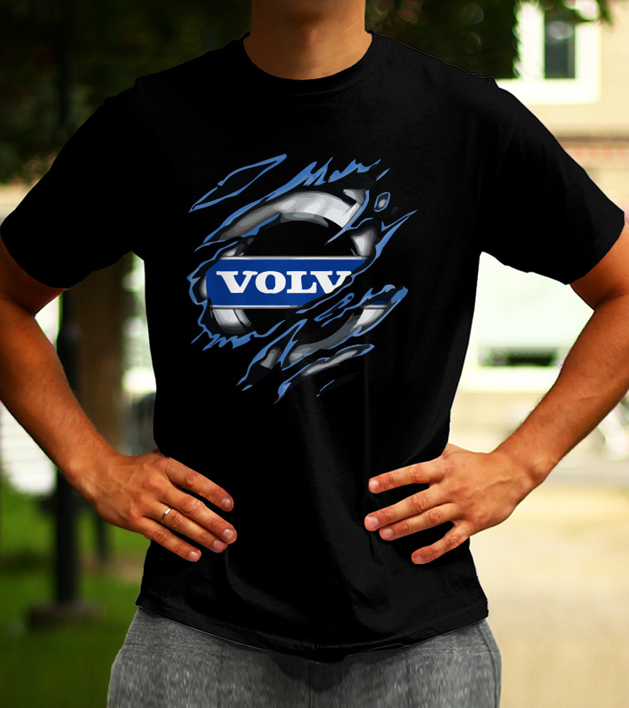 VOLVO Torn Metal Effect Automotive T-Shirt