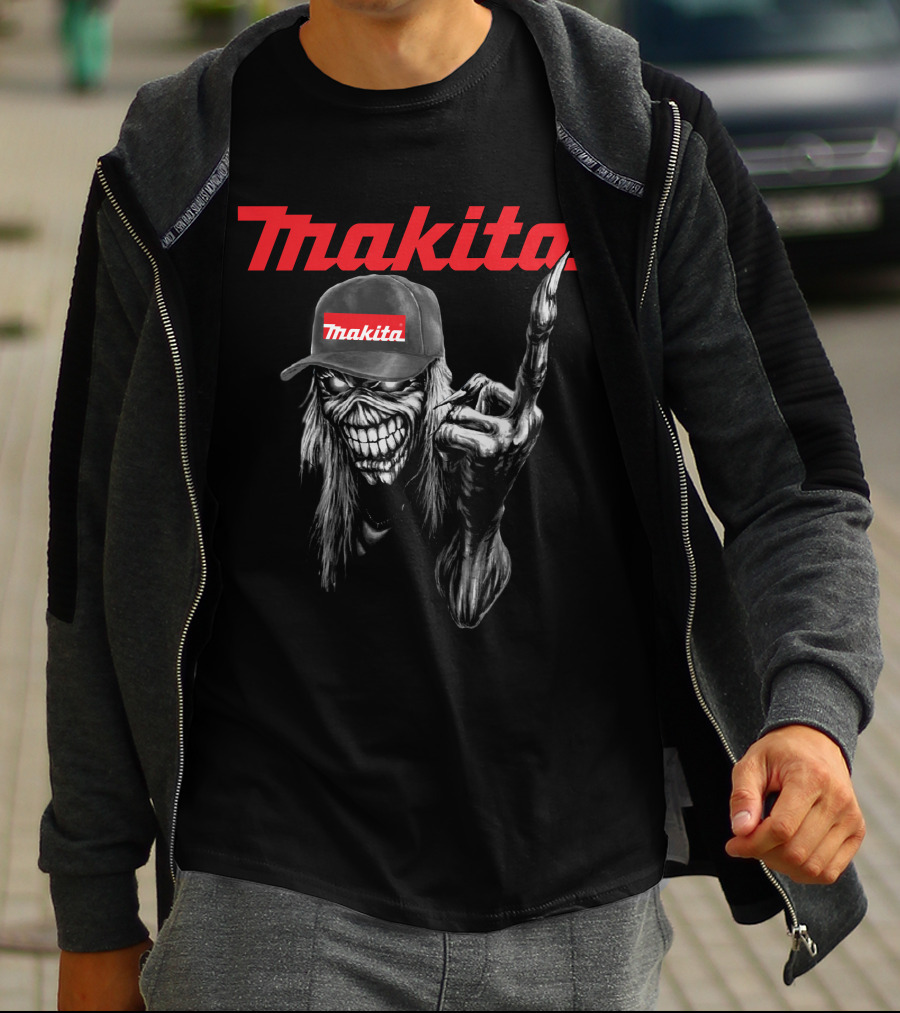 Makita Skeleton Rock Hand Gesture T-Shirt
