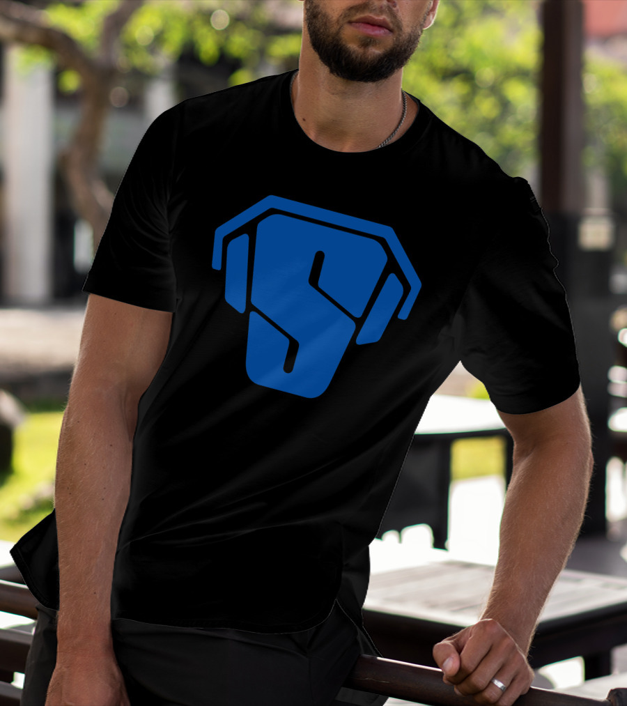RS Blue Spartan Helmet Emblem T-Shirt