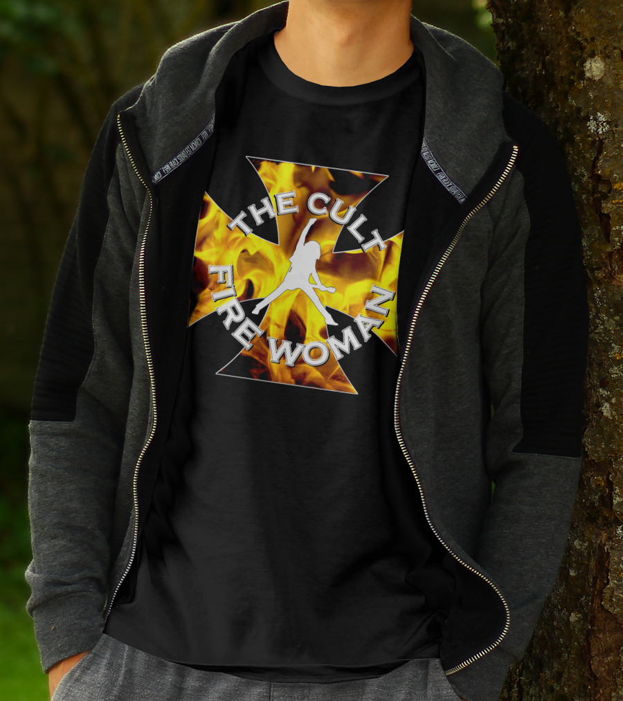 The Cult Fire Woman Flames Emblem T-Shirt