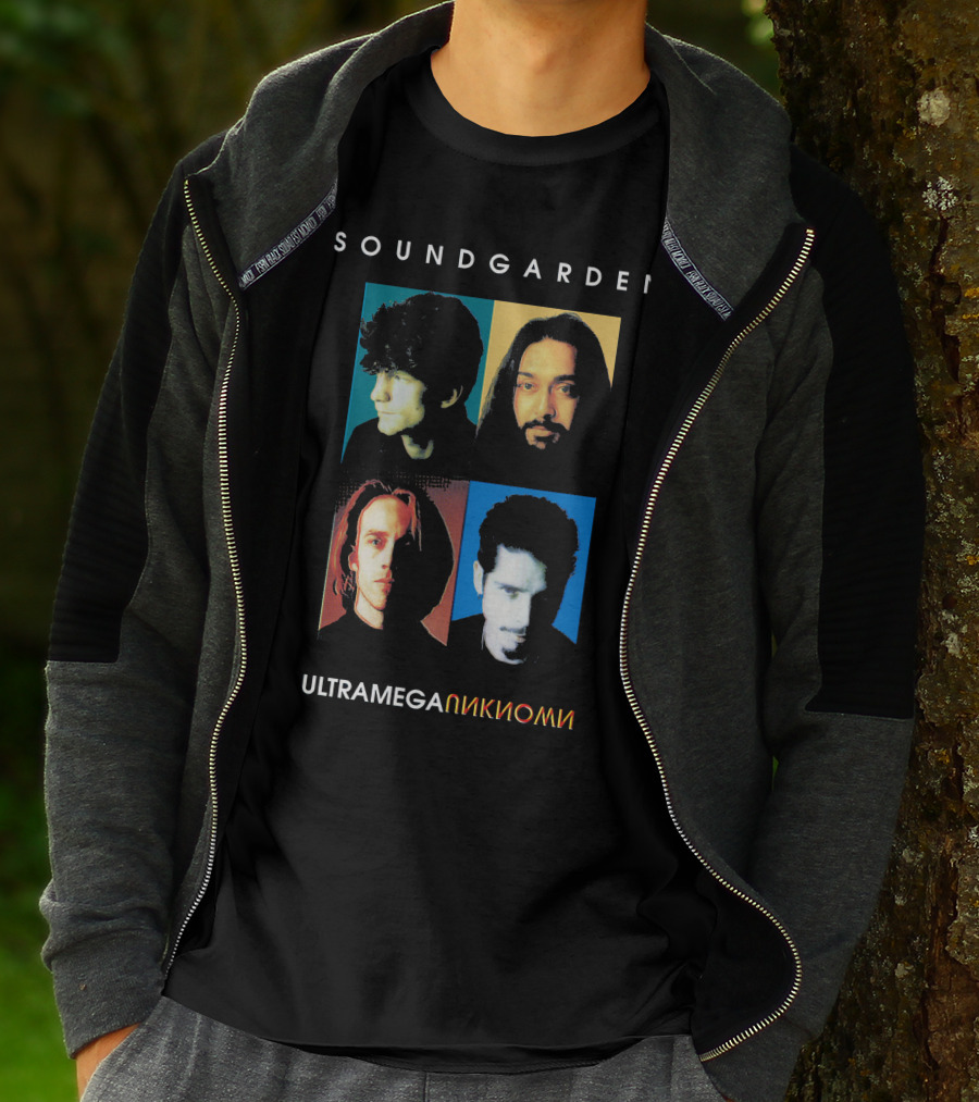 Soundgarden Ultramega OK Album Cover Quadrant Faces T-Shirt