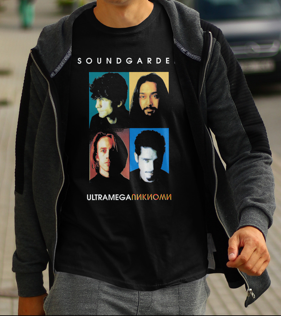 Soundgarden Ultramega OK Album Cover Quadrant Faces T-Shirt