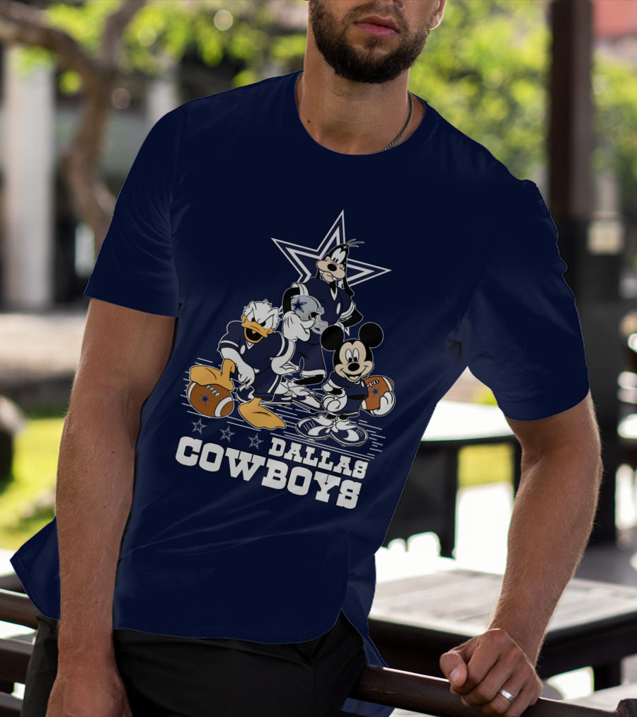 Dallas Cowboys Mickey Donald Goofy Football Team T-Shirt