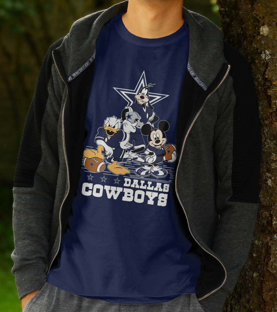 Dallas Cowboys Mickey Donald Goofy Football Team T-Shirt