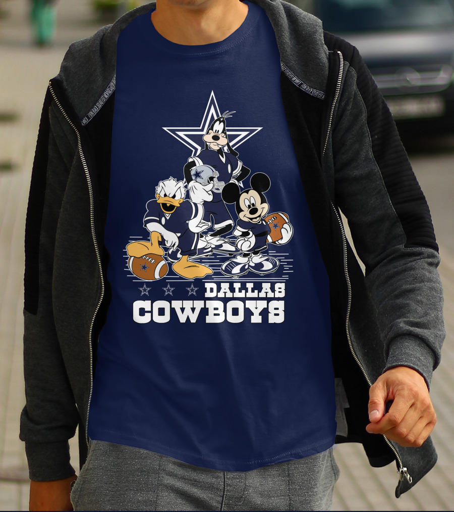 Dallas Cowboys Mickey Donald Goofy Football Team T-Shirt
